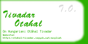 tivadar otahal business card